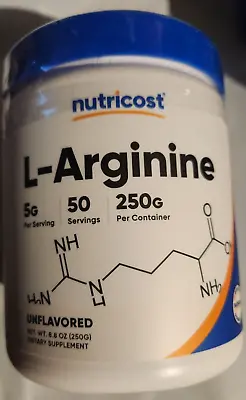 L-Arginine 5000mg (250 Grams)  Pure L-Arginine Powder  Non GMO/Vegeterian • $18.44