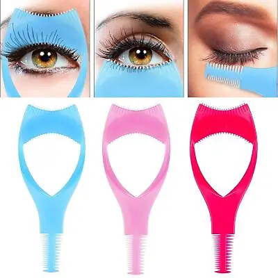 3pcs 3-in-1 Mascara Applicator With Eyelash Curler Shield & Guard Makeup Tool • $7