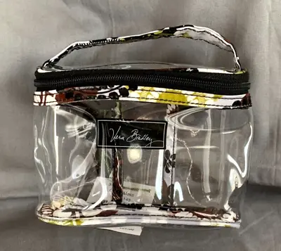 VERA BRADLEY Cocoa Moss 3-1-1 Plastic Cosmetic Bag NWT • $22