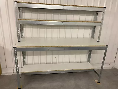 BiG400 Packing/ Workstation | Chipboard Worktop| T-Bar Base | 2 Top Shelves | Ga • £100