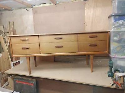 Vintage Mid Century Golden TeakVeneer Retro Danish Style Dresser Sideboard Desk  • £100