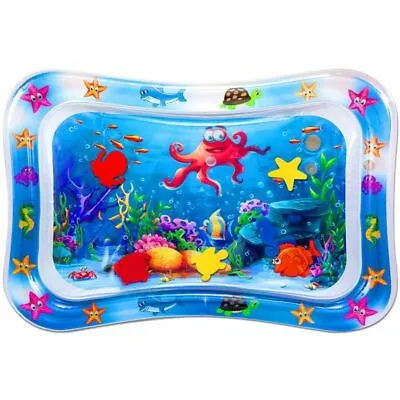 $6.99 • Buy Inflatable Baby Water Mat Play For Kids Children Infants Toddlers Tummy Time 