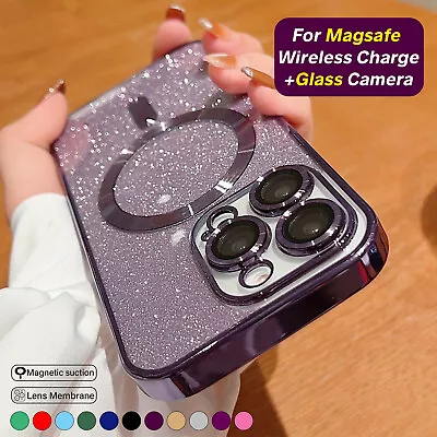 $8.97 • Buy For IPhone 14 13 Pro Max 12 11 Glitter Mag Safe Magnetic Plating Slim Case Cover