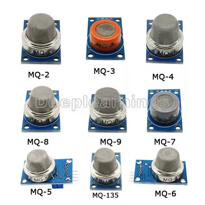 MQ-2 MQ-3 MQ-4 MQ-5 MQ-6 MQ-7 MQ-8 MQ-9 MQ-135 Gas Detection Alarm Sensor Module • $1.98