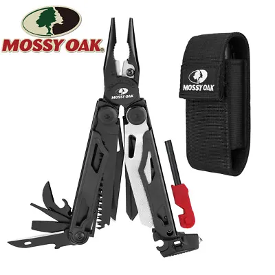 MOSSY OAK 19-in-1 Stainless Steel Multi Tool Folding Pocket Plier Survival Tools • $41.99