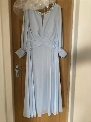 Veni Infantino @ Ronald Joyce Pale Blue MOB/Groom Dress Size 18/20 BNWT • £99