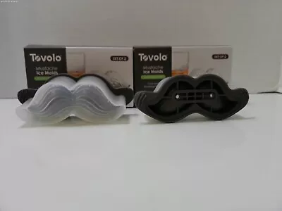 Tovolo Mustache Ice Mold Slow Melting 4 Molds Novelty Gift Lot Of 2 • $11.99