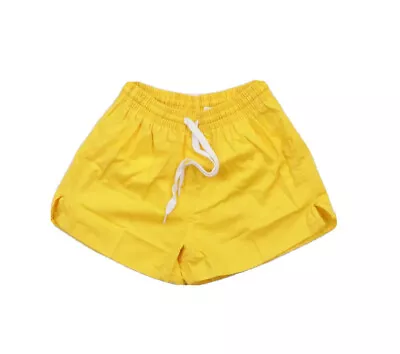 NOS Vintage 90s Mens Small Lined Cotton Blend Running Jogging Soccer Shorts Gold • $30.55