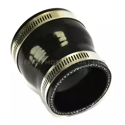 £7.23 • Buy Silicone Hose Straight Reducer Gloss Black PICK SIZE & Jubilee Clip