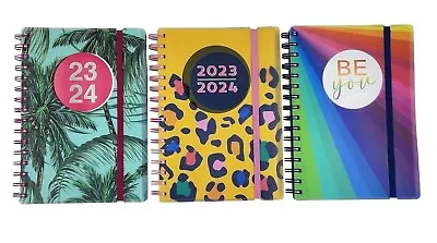 £5.99 • Buy 2023-2024 A5 Day A Page Academic Diary Flexi Cover Spiral Student Diary Planner