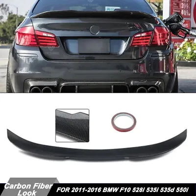Carbon Style PSM Style Rear Spoiler Lip Wing For BMW 5 Series F10 F18 2010-2017 • $78.99