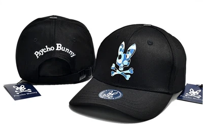 $39.99 • Buy Psycho Bunny Men's Hilsboro Cotton Logo Baseball Cap Adjustable Strapback Hat