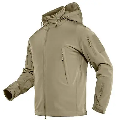Waterproof Tactical Soft Shell Men's Jacket Coat Army Windbreaker Outdoor Hiking • $50.33