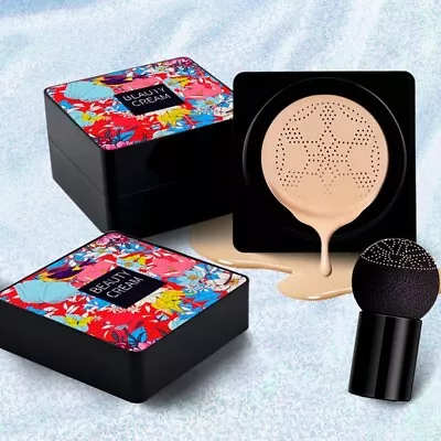 Sponge Longlasting Air Cushion BB&CC Cream Face Makeup Mushroom Head Foundation • £5.19