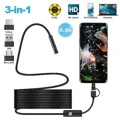 Pipe Inspection Camera Endoscope Video Sewer Drain Cleaner Waterproof Snake USB • $19.98