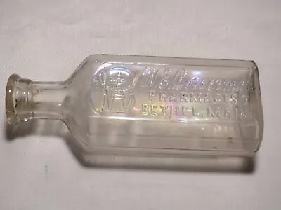 BETHEL ME Antique Pharmacy Bottle  W. E. Bosserman Pharmacist  Maine  Scarce! • $39.99