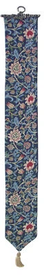 £114.48 • Buy Flowers Of William Morris - Blue Belgian Fine Art Tapestry Bell Pull NEW