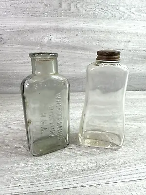 Vintage 1 WINDEX Spray Bottle & 1 Whittemore Boston MA Clear Bottles Embossed • $15.74