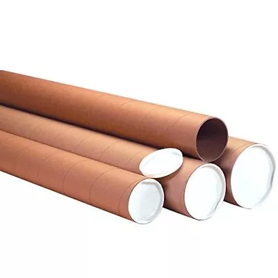 BP4036KHD Heavy-Duty Mailing Tubes With Caps 4  X 36  Kraft (Pack Of 12) • $94.01