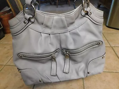 Beautiful B. Makowski Light Gray Soft Leather Multiple Pocket Lg Bag • $15