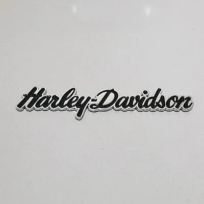 Metal Harley Davidson Curly Lettering Emblem Badge For Fuel Tank Body Tour Pack • $18.99