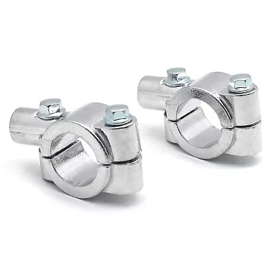 HongK Chrome 7/8  Motorcycle Handlebar 8mm Mirror Mount Holders Adapter Clamp • $6.98