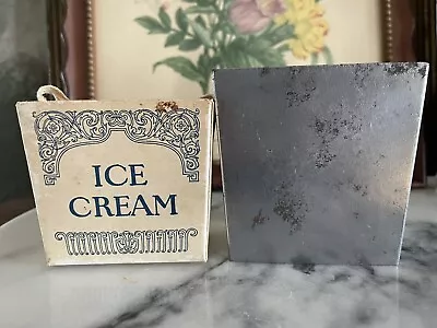 Vintage Ice Cream Box & Metal Mold Packer Tin *Menasha Cream-ila Brand Box • $22.99