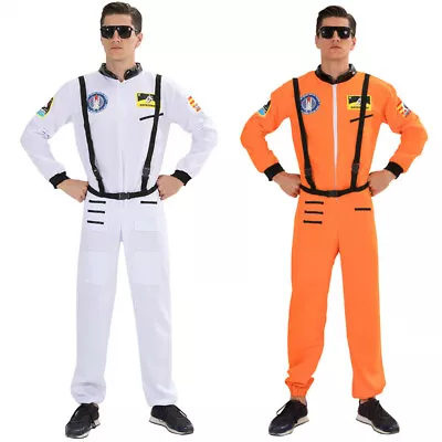 Mens Astronaut Space Men Adult Jumpsuit Bodysuit Halloween Party Costume • $27.99