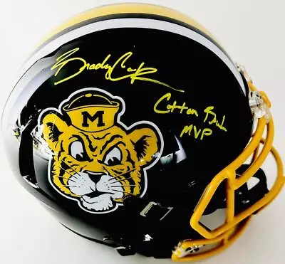 Brady Cook Signed Missouri Tigers Full Size Rep Helmet Mizzou Autograph Bas 125 • $269.99