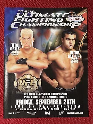 Tito Ortiz Vs. Vitor Belfort UCF Fight Las Vegas 2001 Print Ad - Great To Frame! • $6.95