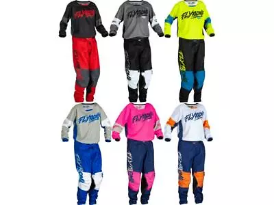 Fly Racing Youth Kinetic Khaos Jersey & Pant Combo Set MX/ATV/BMX Riding Gear • $101.44