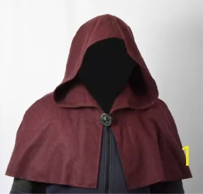 Medieval Burgundy Viking Wool Hood. • $59.90