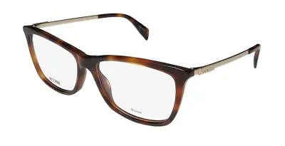 New Moschino 522 Eyeglass Frame Metal & Plastic Cat Eye 54-15-140 086 Brown • $64.95