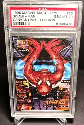 1995 Marvel Masterpieces Spider-man Limited Edition Canvas Psa 10 #20 Pop 9 • $999.99