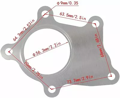 For T3 T4 T04E Hybrid Steel 5 Bolt Flange Turbo Outlet Exhaust Pipe Gasket • $4.99