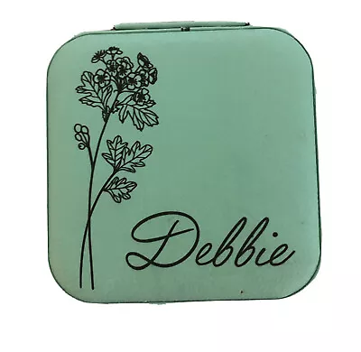 Travel Jewelry Box Monogrammed With The Name “Debbie” • $10