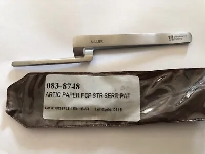 Miller Paper Tweezers Dental Instruments FCP STR SERR PAT 083-8748 • $4.99