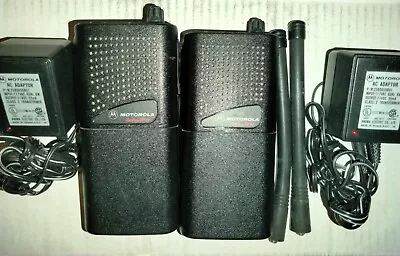 Motorola Radius SP10 VHF MURS Two-Way Radios Walkie Talkie With Power Adapters • $50