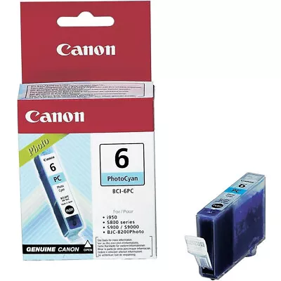 Genuine Canon BCI-6PC Photo Cyan Ink Cartridge Canon Pixma IP3000 IP4000 Blister • £13.72