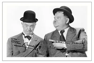 Laurel & Hardy Signed Autograph Photo Print The Big Noise • £3.79