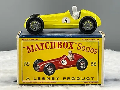 Matchbox No.52A Maserati Racing Car 1958 “#5”MintGenuine In Original D2 Box • $315