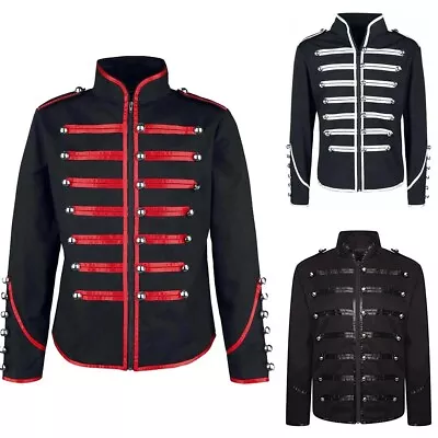 Stylish Men's Retro Gothic Jacket Frock Coat Victorian Morning Steampunk Top • $38.27