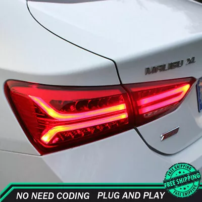 New For Chevrolet Malibu LED Tail Lights 2016-2019 Red LED Rear Lamps Dynamic • $358.70