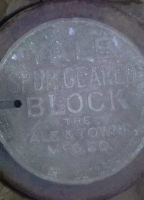 $149 • Buy Vintage Yale 1/2 Ton  Spur Geared Block, Hoist, Chain Fall, Working Eco Shipping