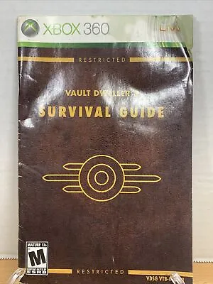 Fallout 3 Xbox 360 Vault Dweller's Survival Guide Restricted Manual Booklet Only • $6.69