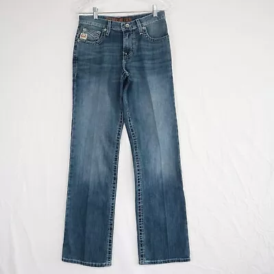 Cinch Jeans Mens 28x32 Ian Slim Bootcut Western Cowboy Stretch Flex Denim Blue • $29.99