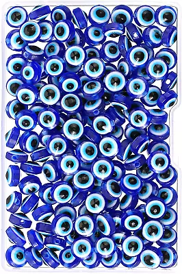 $10.59 • Buy  150 Pieces Evil Eye Beads Evil Eye Handmade Resin Beads Charms Round Evil 6 Mm