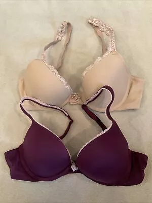 Soma 32A Victoria’s Secret 32B Embraceable Push-up Lace Trim Body By VS LOT • $20.31