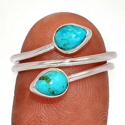 Composite Kingman Blue Mohave Turquoise 925 Silver Ring RYS3 S.7.5 CR39107 • $11.99