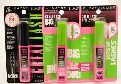 Maybelline Great Lash Mascara Conditioning Thickening YOU CHOOSE COLOR & TYPE • $6.99
